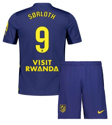 Atletico Madrid Alexander Sorloth #9 Udebanetrøje Børn 2025-26 Kortærmet (+ Korte bukser)